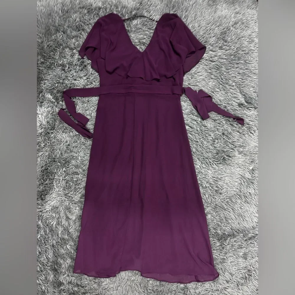 City Chic Softly Tied Orchid Dress Size 16